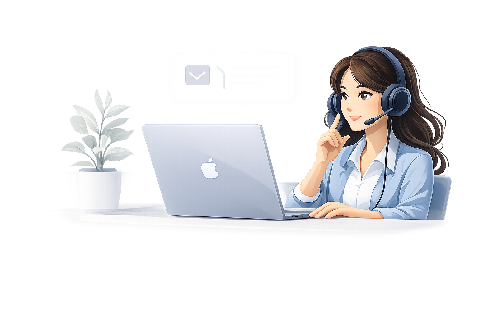 Support agent illustration